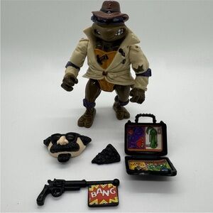 Vintage Playmates 1989 TMNT Undercover Don Donatello Action Figure Complete